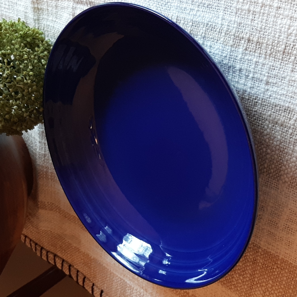 *SOLD* 20th Century Givenchy Paris Porcelain Cobalt Blue Enamel plate bowl